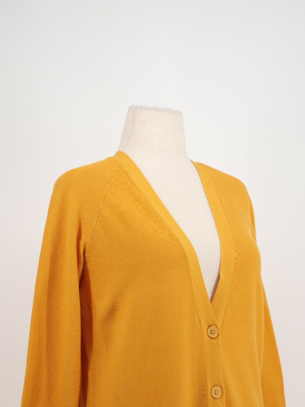 TALBOTS Girlfriend Cardigan Sweater in Gold Yellow Size L - Picture 4 of 7